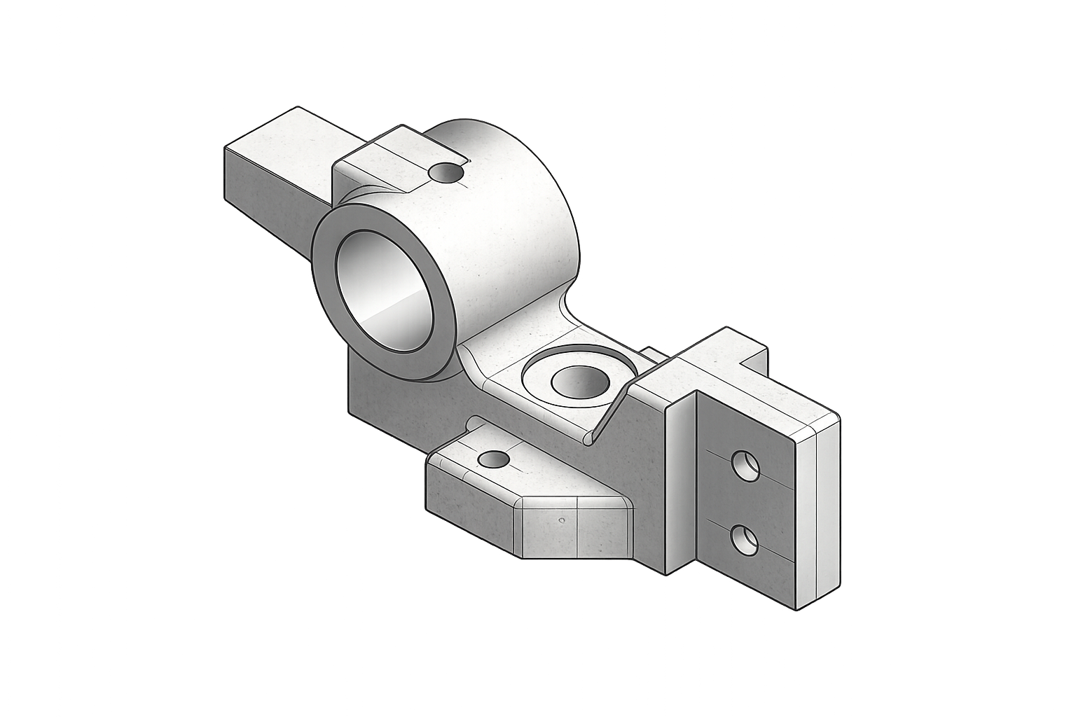 Precision 3D CAD mechanical part render